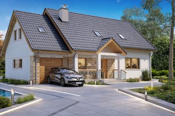  Projekt domu BW-36 wariant 10 (JGC1201) - projekt domu parterowego z poddaszem - Zdjęcie 3