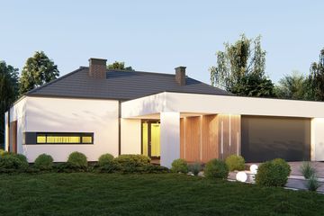  Projekt domu uA65 (WCB1082) - projekt domu parterowego - Zdjęcie 1