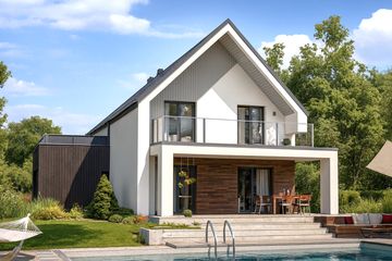  Projekt domu Tyniec 02 (KZB1016) - projekt domu parterowego z poddaszem - Zdjęcie 3