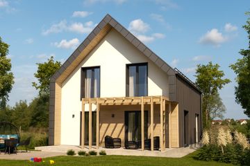  Projekt domu Kompaktowy 01 (KZB1015) - projekt domu parterowego z poddaszem - Zdjęcie 3