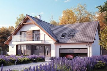  Projekt domu Wolta 3 (BSA2178) - projekt domu parterowego z poddaszem - Zdjęcie 1