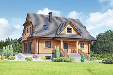  Projekt domu Bukowina 39 dw (KRP2241) - projekt domu parterowego z poddaszem - Zdjęcie 1