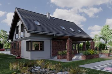  Projekt domu Zenon As (1631) (KRD2778) - projekt domu parterowego z poddaszem - Zdjęcie 4