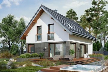  Projekt domu Anatol (1632) (KRD2777) - projekt domu parterowego z poddaszem - Zdjęcie 2