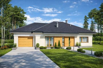  Projekt domu TK34G (WAK1089) - projekt domu parterowego - Zdjęcie 1