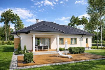  Projekt domu TK34G (WAK1089) - projekt domu parterowego - Zdjęcie 2