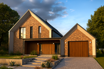  Projekt domu Kompaktowy 02A (KZB1020) - projekt domu parterowego z poddaszem - Zdjęcie 2