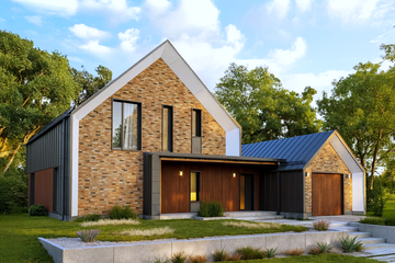  Projekt domu Kompaktowy 02A (KZB1020) - projekt domu parterowego z poddaszem - Zdjęcie 1