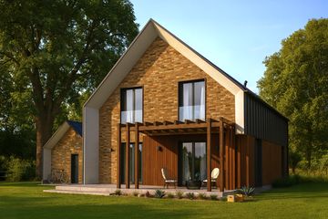  Projekt domu Kompaktowy 02A (KZB1020) - projekt domu parterowego z poddaszem - Zdjęcie 3