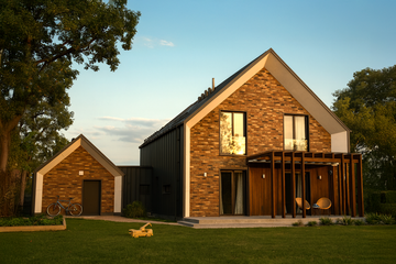  Projekt domu Kompaktowy 02A (KZB1020) - projekt domu parterowego z poddaszem - Zdjęcie 4