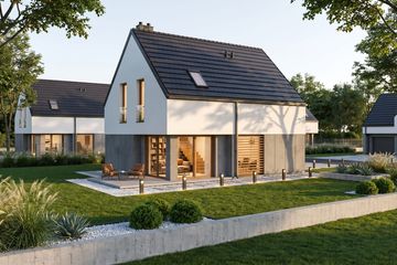 Projekt domu Prudens I G1 - parterowy z poddaszem dom o powierzchni 98,48 m², dach dwuspadowy - ujęcie 3