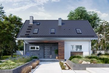  Projekt domu Olaf Solo (1628) (KRD2780) - projekt domu parterowego z poddaszem - Zdjęcie 1