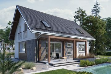  Projekt domu Olaf Solo (1628) (KRD2780) - projekt domu parterowego z poddaszem - Zdjęcie 3