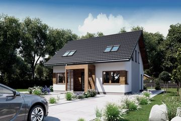  Projekt domu w Pensylwanii 3 (KRN1083) - projekt domu parterowego z poddaszem - Zdjęcie 1