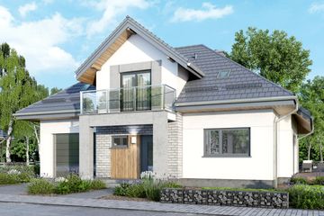  Projekt domu APS 212 NEW (LUA1422) - projekt domu parterowego z poddaszem - Zdjęcie 1