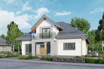  Projekt domu APS 212 NEW (LUA1422) - projekt domu parterowego z poddaszem - Zdjęcie 1