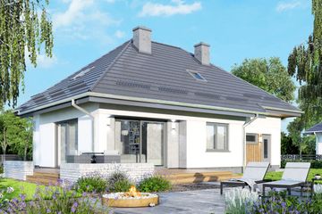  Projekt domu APS 212 NEW (LUA1422) - projekt domu parterowego z poddaszem - Zdjęcie 2