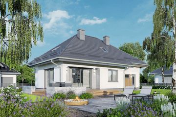  Projekt domu APS 212 NEW (LUA1422) - projekt domu parterowego z poddaszem - Zdjęcie 2