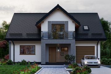  Projekt domu APS 211 NEW (LUA1421) - projekt domu parterowego z poddaszem - Zdjęcie 3