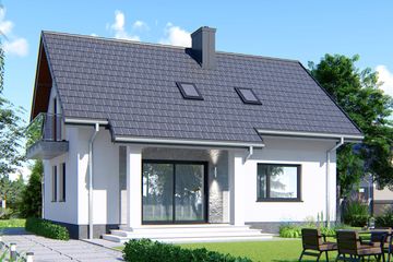  Projekt domu APS 205 NEW (LUA1420) - projekt domu parterowego z poddaszem - Zdjęcie 2