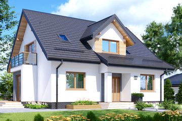  Projekt domu APS 201 NEW (LUA1419) - projekt domu parterowego z poddaszem - Zdjęcie 1