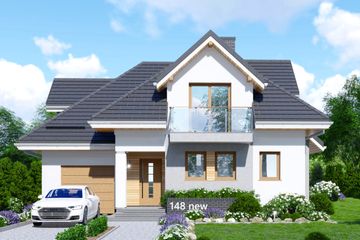  Projekt domu APS 148 NEW (LUA1418) - projekt domu parterowego z poddaszem - Zdjęcie 1