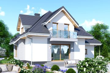  Projekt domu APS 148 NEW (LUA1418) - projekt domu parterowego z poddaszem - Zdjęcie 2