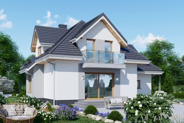  Projekt domu APS 148 NEW (LUA1418) - projekt domu parterowego z poddaszem - Zdjęcie 2