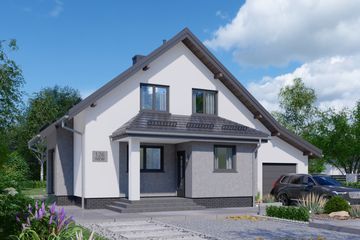  Projekt domu APS 126 NEW (LUA1417) - projekt domu parterowego z poddaszem - Zdjęcie 1