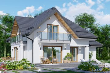  Projekt domu APS 010 NEW + P (LUA1415) - projekt domu parterowego z poddaszem - Zdjęcie 2