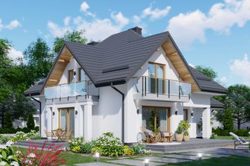  Projekt domu APS 010 NEW + P (LUA1415) - projekt domu parterowego z poddaszem - Zdjęcie 3