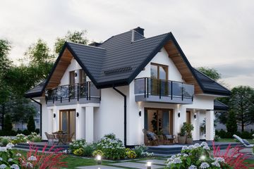  Projekt domu APS 010 NEW + P (LUA1415) - projekt domu parterowego z poddaszem - Zdjęcie 6