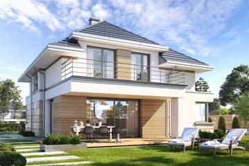  Projekt domu Oszust (WAH1878) - projekt domu parterowego z poddaszem - Zdjęcie 2