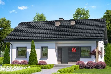  Projekt domu przy Bukowej 15 (KRK1530) - projekt domu parterowego - Zdjęcie 1