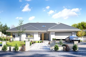  Projekt domu Willa Parterowa (WAH1882) - projekt domu parterowego - Zdjęcie 1