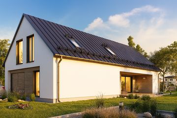  Projekt domu Z wnęką 04B (KZB1023) - projekt domu parterowego z poddaszem - Zdjęcie 2