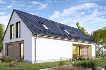  Projekt domu Z wnęką 04B (KZB1023) - projekt domu parterowego z poddaszem - Zdjęcie 4