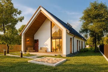  Projekt domu Z wnęką 04B (KZB1023) - projekt domu parterowego z poddaszem - Zdjęcie 4