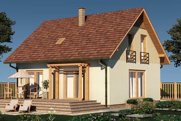  Projekt domu Domek Nieduży MINI ET (010 ET MINI) (SLF1104) - projekt domu parterowego z poddaszem - Zdjęcie 4
