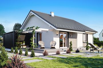  Projekt domu Zosia 7 B (WAH1889) - projekt domu parterowego z poddaszem - Zdjęcie 2