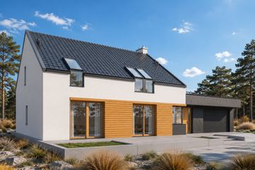 Projekt domu EX 18 G2 soft - parterowy z poddaszem dom o powierzchni 212,41 m², dach dwuspadowy - ujęcie 2