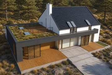 Projekt domu EX 18 G2 soft - parterowy z poddaszem dom o powierzchni 212,41 m², dach dwuspadowy - ujęcie 4