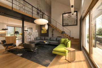 Projekt domu EX 18 G2 soft - parterowy z poddaszem dom o powierzchni 212,41 m², dach dwuspadowy - ujęcie 7