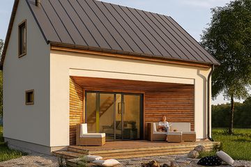  Projekt domu letniskowego Pilawa 02 (KZB1025) - projekt domu letniskowego parterowego z poddaszem - Zdjęcie 2