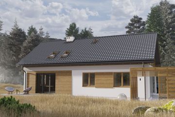  Projekt domu Modrzyk Max (1633) (KRD2782) - projekt domu parterowego z poddaszem - Zdjęcie 2