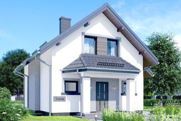  Projekt domu APS 001 NEW + P (LUA1423) - projekt domu parterowego z poddaszem - Zdjęcie 1