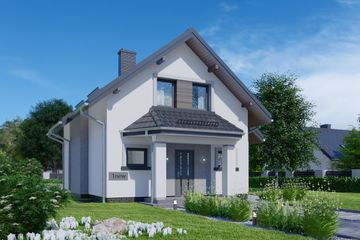  Projekt domu APS 001 NEW + P (LUA1423) - projekt domu parterowego z poddaszem - Zdjęcie 1