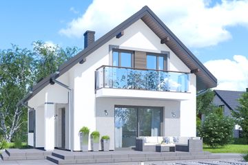  Projekt domu APS 001 NEW + P (LUA1423) - projekt domu parterowego z poddaszem - Zdjęcie 2