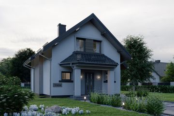  Projekt domu APS 001 NEW + P (LUA1423) - projekt domu parterowego z poddaszem - Zdjęcie 3