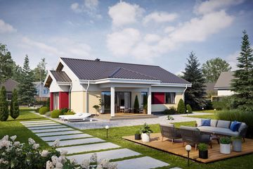  Projekt domu TK61 (WAK1091) - projekt domu parterowego - Zdjęcie 4